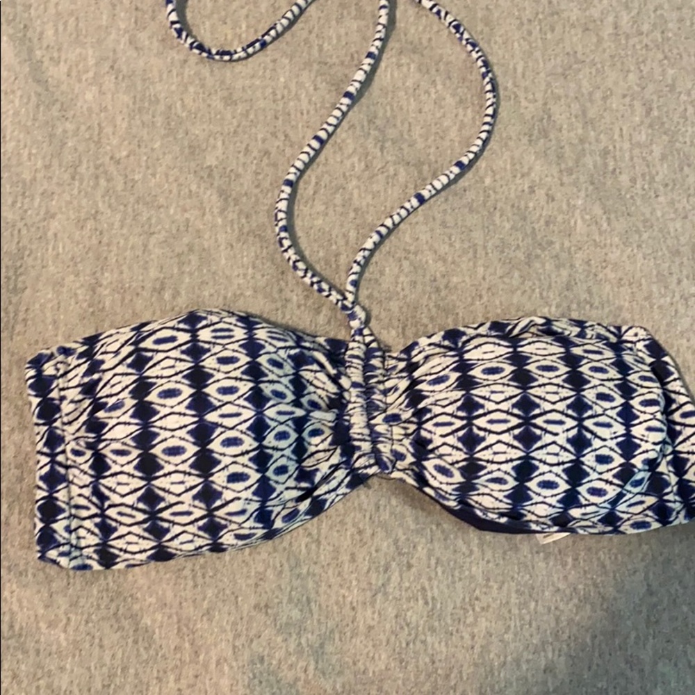 Blue bikini top